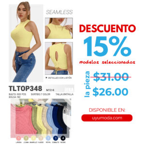 TOP CON DETALLES CON LISTÓN / JERA-TLTOP348 / PAQUETE 10 PZAS: $26 C/PZA - PAQUETE 100 PZAS: $25 C/PZA