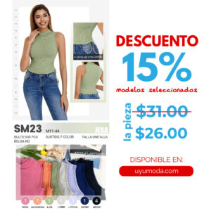 BLUSA SIN MANGAS CON LISTONES / JERA-SM23 / PAQUETE 10 PZAS: $26 C/PZA - PAQUETE 100 PZAS: $25 C/PZA