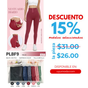 LEGGIN CON FAJA / JERA-PLBF9 / PAQUETE 10 PZAS: $26 C/PZA - PAQUETE 100 PZAS: $25 C/PZA