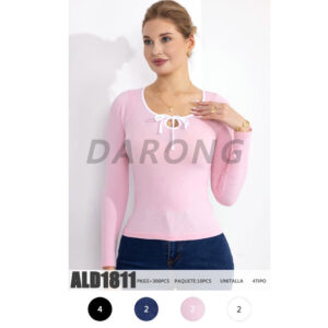 BOMY -ALD1811 / BLUSA DE MANGA LARGA PARA DAMA. Paquete 10pzs: $37 / 10 Paquetes: $35