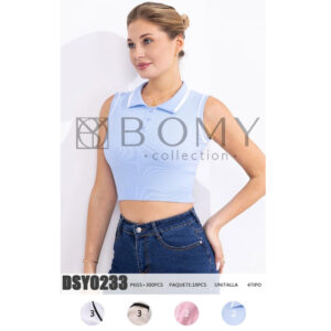 BOMY -DYS0233 / BLUSA SIN MANGAS PARA DAMA. Paquete 10pzs: $56 / 10 Paquetes: $53