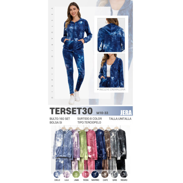 CONJUNTO PARA DAMA / JERA-TERSET30 / PAQUETE 10 PZAS: $112 C/PZA - PAQUETE 100 PZAS: $106 C/PZA
