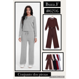 CONJUNTO CASUAL / BUZA.F-#6216 / PAQUETE 10 PZAS: $236 C/PZA - PAQUETE 100 PZAS: $223 C/PZA