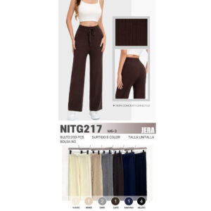PANTALÓN HOLGADO PARA DAMA / JERA-NITG217 / PAQUETE 10 PZAS: $124 C/PZA - PAQUETE 100 PZAS: $117 C/PZA