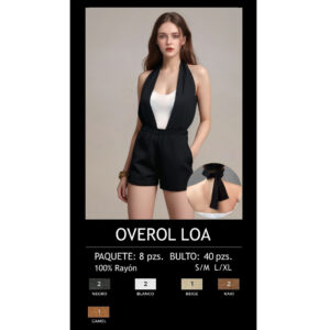 OVEROL PARA DAMA/ NO-ONE-OVEROL LOA / PAQUETE 10 PZAS: $111 C/PZA - PAQUETE 100 PZAS: $105 C/PZA