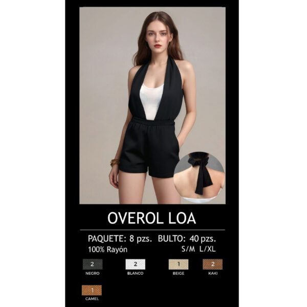 OVEROL PARA DAMA/ NO-ONE-OVEROL LOA / PAQUETE 10 PZAS: $111 C/PZA - PAQUETE 100 PZAS: $105 C/PZA