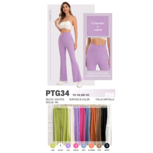PANTALÓN TALLE ALTO / JERA-PTG34 / PAQUETE 10 PZAS: $48 C/PZA - PAQUETE 100 PZAS: $45 C/PZA
