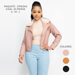IRIS-DBJ50872 / CHAQUETA BIKER / PAQUETE 3 PZAS: $448 C/PZA - PAQUETE 24 PZAS: $364 C/PZA