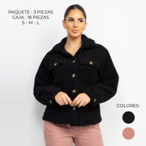 IRIS-HMJ20733 / CHAMARRA DE BORREGO / PAQUETE 3 PZAS: $421 C/PZA - PAQUETE 18 PZAS: $342 C/PZA