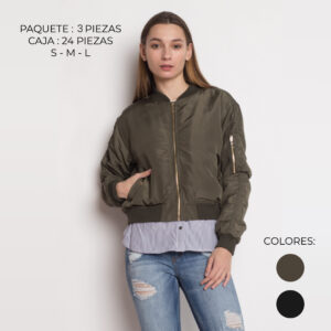 IRIS-IJ2541 / CHAMARRA CON DETALLE SIMULANDO UNA CAMISA / PAQUETE 3 PZAS: $384 C/PZA - PAQUETE 24 PZAS: $312 C/PZA