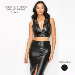 IRIS-BT03674 / TOP ESTILO CHALECO ESCOTE EN V / PAQUETE 3 PZAS: $211 C/PZA - PAQUETE 60 PZAS: $171 C/PZA