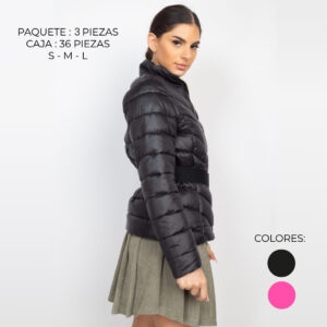 IRIS-HMJ20724 / CHAMARRA CON CINTURON AJUSTABLE / PAQUETE 3 PZAS: $421 C/PZA - PAQUETE 36 PZAS: $342 C/PZA