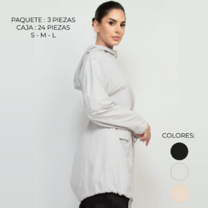 IRIS-HMJ21264 / PARKA LIGERA CON CAPUCHA / PAQUETE 3 PZAS: $457 C/PZA - PAQUETE 24 PZAS: $372 C/PZA