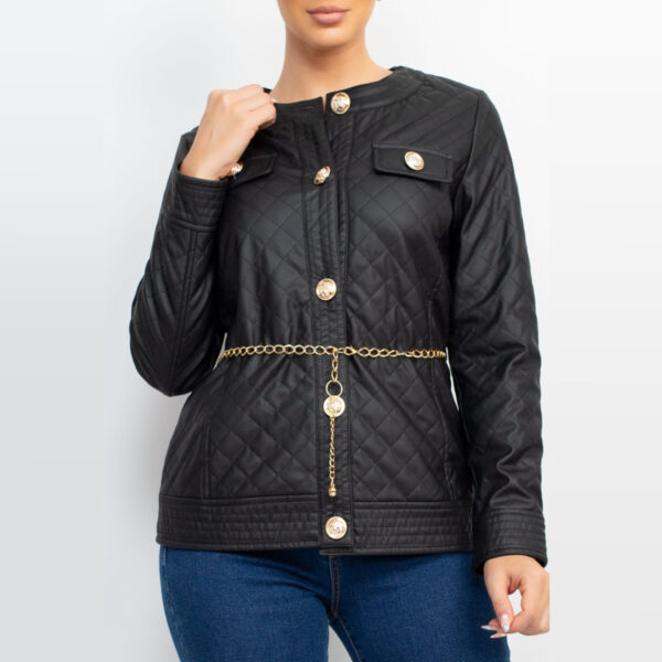 IRIS-HMJ20825 / CHAQUETA ACOLCHONADA CON BOTONES DORADOS / PAQUETE 6 PZAS: $430 C/PZA - PAQUETE 24 PZAS: $349 C/PZA - Imagen 3