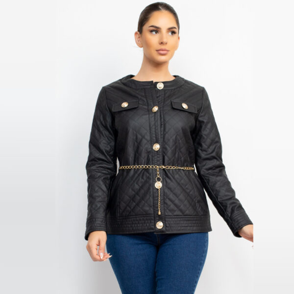 IRIS-HMJ20825 / CHAQUETA ACOLCHONADA CON BOTONES DORADOS / PAQUETE 6 PZAS: $430 C/PZA - PAQUETE 24 PZAS: $349 C/PZA - Imagen 5