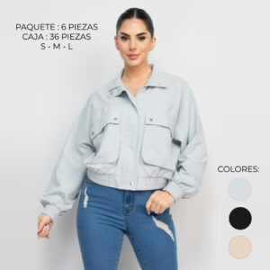 IRIS-HMJ21265 / CHAQUETA LIGERA / PAQUETE 6 PZAS: $357 C/PZA - PAQUETE 36 PZAS: $290 C/PZA