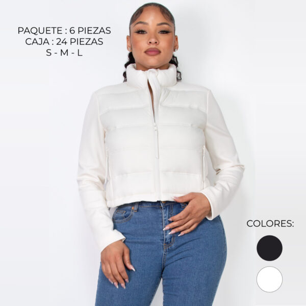IRIS-IJ99385 / CHAMARRA CROP ACOLCHONADA / PAQUETE 6  PZAS: $393 C/PZA - PAQUETE 23 PZAS: $320 C/PZA