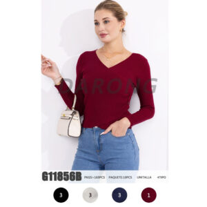 BLUSA MANGA LARGA / BOMY -G11856B / PAQUETE 10 PZAS: $89 C/PZA - PAQUETE 100 PZAS: $84 C/PZA