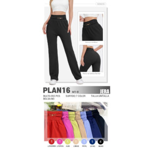 JERA-PLAN16 / PANTALON CON ADORNO METALICO / PAQUETE 10 PZAS: $46 C/PZA - PAQUETE 100 PZAS: $44 C/PZA
