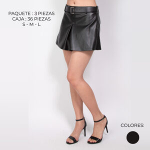 IRIS-ISP3355/ MINI FALDA CON CINTURON/ PAQUETE 3 PZAS: $238 C/PZA - PAQUETE 36 PZAS: $193 C/PZA