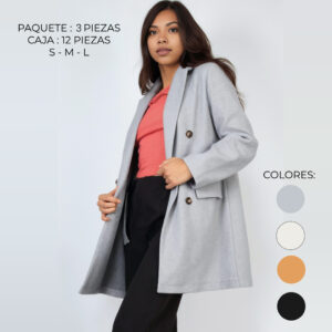 IRIS-BJ07348/ ABRIGO CON BOLSA / PAQUETE 3 PZAS: $439 C/PZA - PAQUETE 12 PZAS: $357 C/PZA