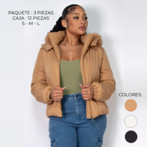 IRIS-BJ07349/ CHAMARRA CON CAPUCHA / PAQUETE 3 PZAS: $457 C/PZA - PAQUETE 12 PZAS: $372 C/PZA