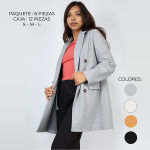 IRIS-BJ07348/ ABRIGO CON BOLSA / PAQUETE 6 PZAS: $439 C/PZA - PAQUETE 12 PZAS: $357 C/PZA
