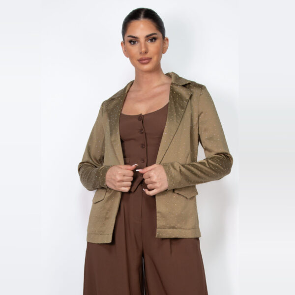IRIS-HMJ21317 / BLAZER SATINADO CON PEDRERIA / PAQUETE 6 PZAS: $320 C/PZA - PAQUETE 36 PZAS: $260 C/PZA - Imagen 9
