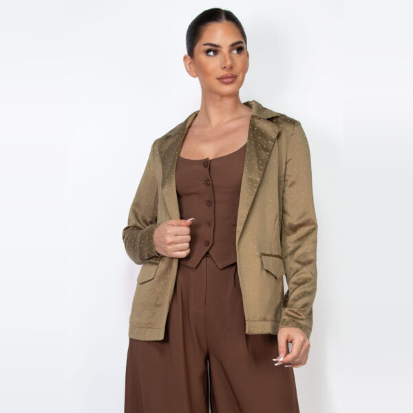 IRIS-HMJ21317 / BLAZER SATINADO CON PEDRERIA / PAQUETE 6 PZAS: $320 C/PZA - PAQUETE 36 PZAS: $260 C/PZA - Imagen 7