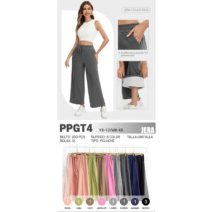 JERA-PPGT4 / PANTALON TIPO WIDE LEG / PAQUETE 10 PZAS: $77 C/PZA - PAQUETE 100 PZAS: $73
