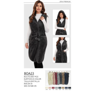 JERA-BOA23 / CHALECO LARGO / PAQUETE 10 PZAS: $100 C/PZA - PAQUETE 100 PZAS: $95 C/PZA