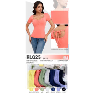 JERA-RLG25 / BLUSA CON ESCOTE /PAQUETE 10 PZAS: $37 C/PZA - PAQUETE 100 PZAS: $35 C/PZA
