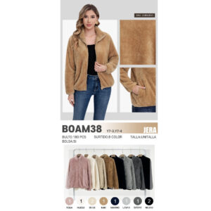 JERA-BOAM38 / CHAMARRA DE PELUCHE / PAQUETE 10 PZAS: $106 C/PZA - PAQUETE 100 PZAS: $100 C/PZA