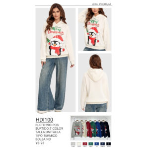 JERA-HDI100 / SUDAERA CON DISEÑO NAVIDEÑO / PAQUETE 10 PZAS: $103 C/PZA - PAQUETE 100 PZAS: $97 C/PZA