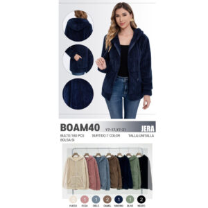 JERA-BOAM40 / CHAMARRA DE PELUCHE / PAQUETE 10 PZAS: $112 C/PZA - PAQUETE 100 PZAS: $106 C/PZA