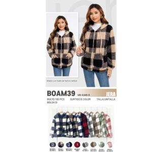 JERA-BOAM39 / CHAMARRA DE CUADROS POLAR / PAQUETE 10 PZAS: $112 C/PZA - PAQUETE 100 PZAS: $106 C/PZA